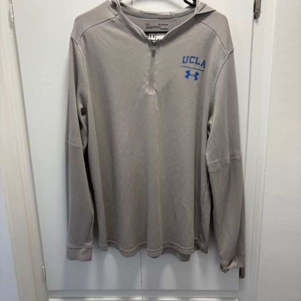 Under Armour ColdGear UCLA Bruins 1/4 Zip Hoodie Mens XL Grey
